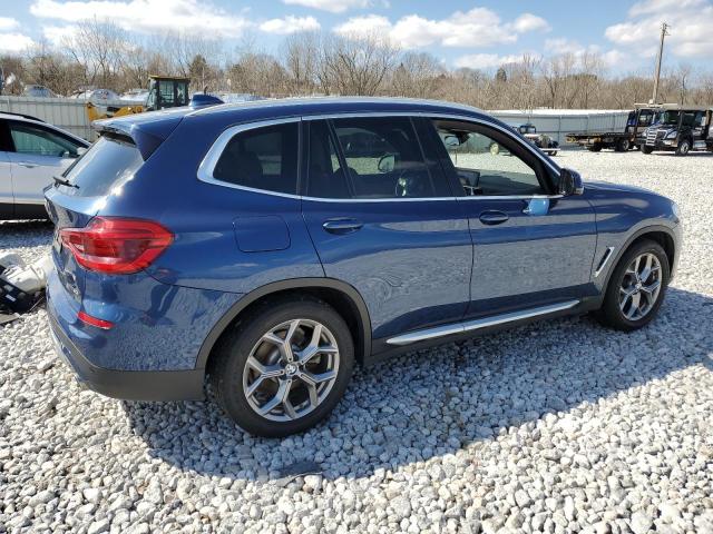 5UXTY5C07L9B85227 - 2020 BMW X3 XDRIVE30I BLUE photo 3