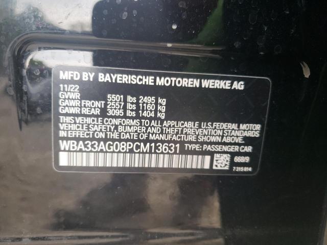 WBA33AG08PCM13631 - 2023 BMW 530XE BLACK photo 12