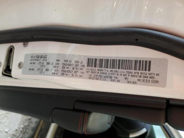 1C4PJMBS1HW567280 - 2017 JEEP CHEROKEE TRAILHAWK Ağ foto 12