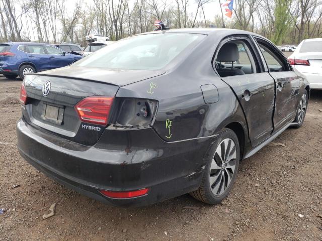 3VW637AJ4EM212421 - 2014 VOLKSWAGEN JETTA HYBRID BLACK photo 3