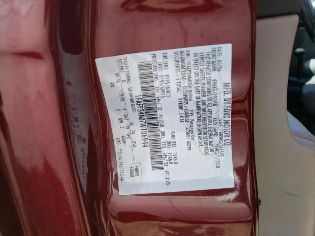 1FAFP34N07W106944 - 2007 FORD FOCUS ZX4 RED photo 12