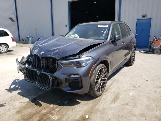 5UXCR6C00M9D95821 - 2021 BMW X5 XDRIVE40I GRAY photo 2