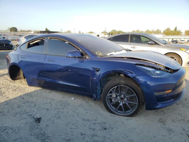 5YJ3E1EA9MF941332 - 2021 TESLA MODEL 3 BLUE photo 4