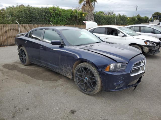 2C3CDXBG9EH192059 - 2014 DODGE CHARGER SE BLUE photo 4