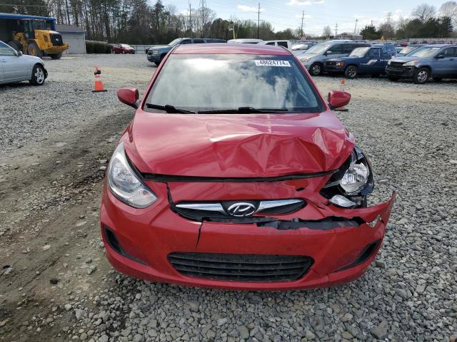 KMHCT5AE4DU094681 - 2013 HYUNDAI ACCENT GLS RED photo 5