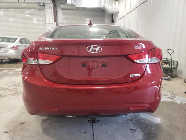 KMHDH4AE3DU676786 - 2013 HYUNDAI ELANTRA GLS RED photo 6