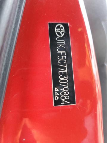 JTKJF5C77E3079884 - 2014 TOYOTA SCION TC RED photo 12