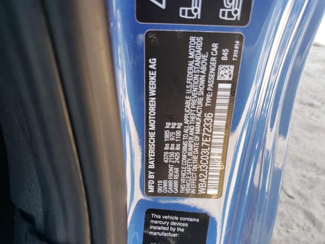 WBA2J3C03L7E72336 - 2020 BMW 230XI BLUE photo 12