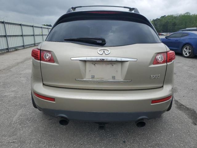 JNRAS08W45X216293 - 2005 INFINITI FX35 GOLD photo 6