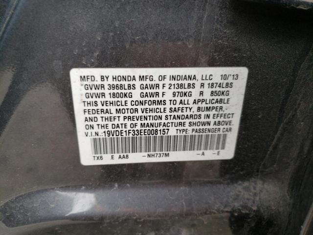 19VDE1F33EE008157 - 2014 ACURA ILX 20 GRAY photo 12