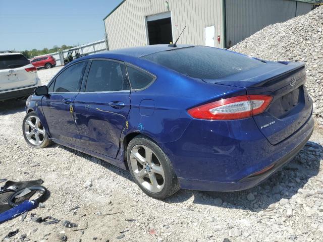 3FA6P0HR8DR124134 - 2013 FORD FUSION SE BLUE photo 2