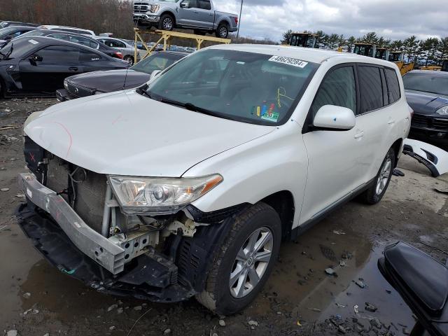 5TDBK3EH4CS117763 - 2012 TOYOTA HIGHLANDER BASE WHITE photo 1