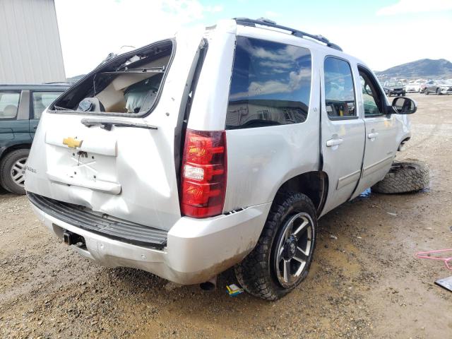 1GNSKBE03DR290900 - 2013 CHEVROLET TAHOE K1500 LT SILVER photo 4