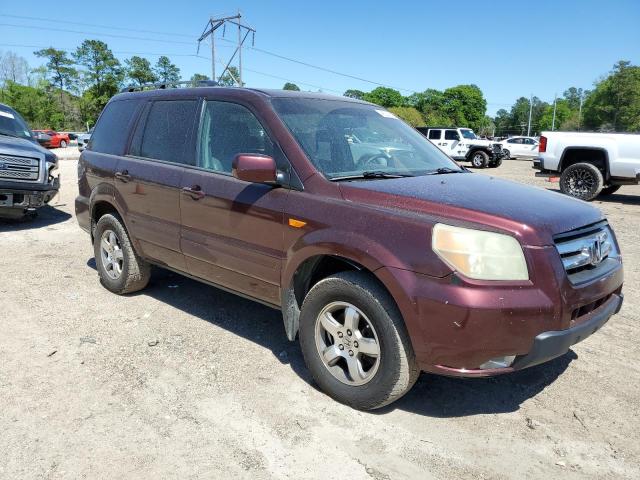 2HKYF18517H513858 - 2007 HONDA PILOT EXL MAROON photo 4