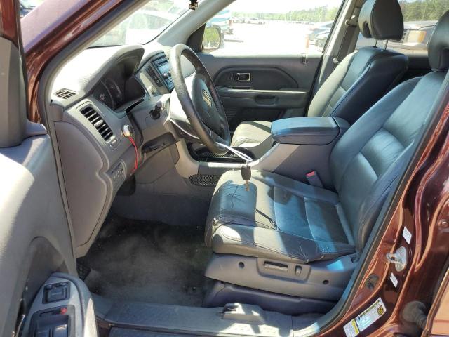 2HKYF18517H513858 - 2007 HONDA PILOT EXL MAROON photo 7