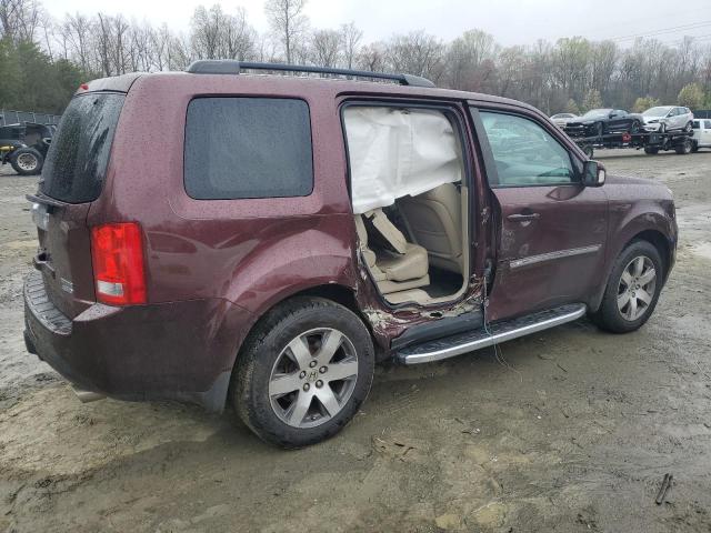 5FNYF4H94DB068174 - 2013 HONDA PILOT TOURING BURGUNDY photo 3