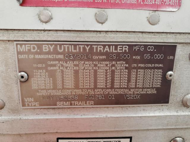 1UYVS2538FG128101 - 2015 UTILITY TRAILER WHITE photo 10