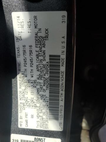 5TFJX4GN4FX041417 - 2015 TOYOTA TACOMA DOUBLE CAB PRERUNNER GRAY photo 12