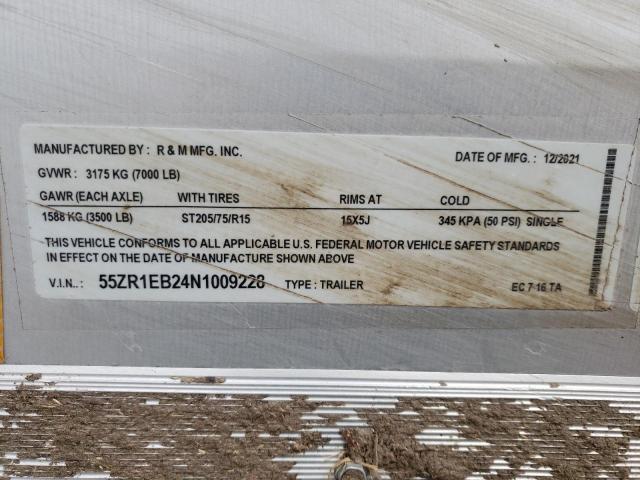 55ZR1EB24N1009228 - 2022 UTILITY TRAILER Silber Foto 10