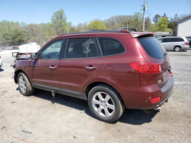 5NMSH13E09H297072 - 2009 HYUNDAI SANTA FE SE BURGUNDY photo 2