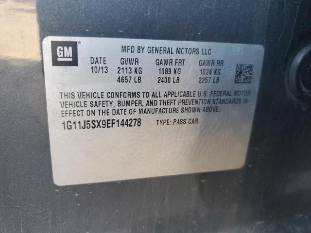 1G11J5SX9EF144278 - 2014 CHEVROLET MALIBU LTZ შავი ფოტო 12