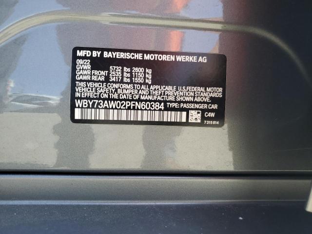 WBY73AW02PFN60384 - 2023 BMW I4 EDRIVE4 GRAY photo 12