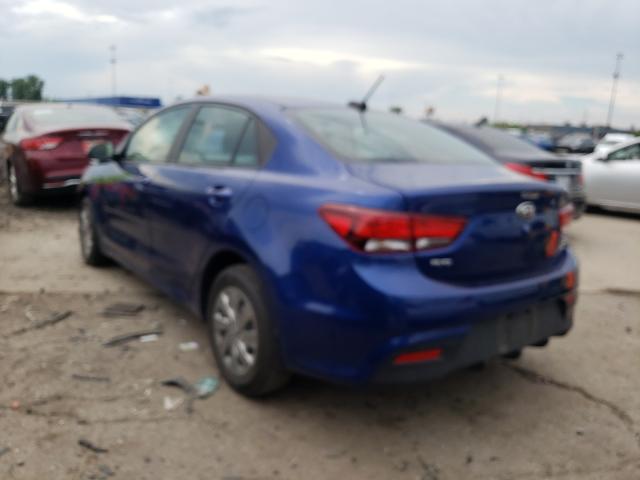 3KPA24AB3KE253779 - 2019 KIA RIO S BLUE photo 3