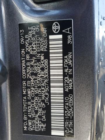 JTKJF5C77E3080288 - 2014 TOYOTA SCION TC 灰色 照片 13