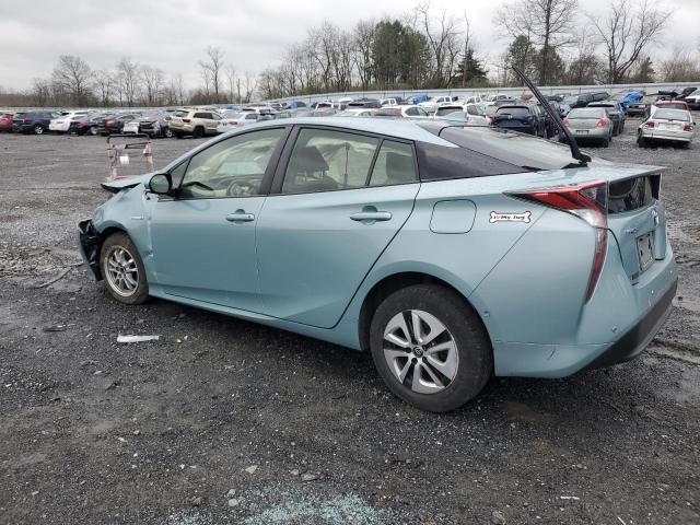 JTDKARFU1H3052025 - 2017 TOYOTA PRIUS TURQUOISE photo 2