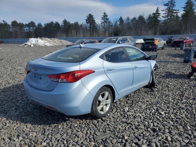 KMHDH4AE3CU312611 - 2012 HYUNDAI ELANTRA GLS BLUE photo 3