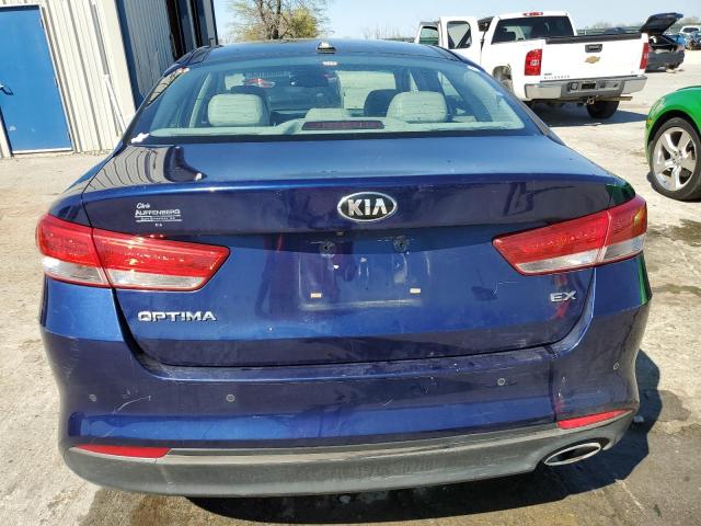 5XXGU4L34GG009258 - 2016 KIA OPTIMA EX BLUE photo 6