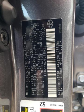 4T1G11AK2PU118468 - 2023 TOYOTA CAMRY SE NIGHT SHADE GRAY photo 12