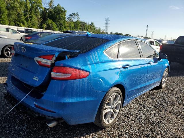 3FA6P0CD7LR151996 - 2020 FORD FUSION SEL BLUE photo 3