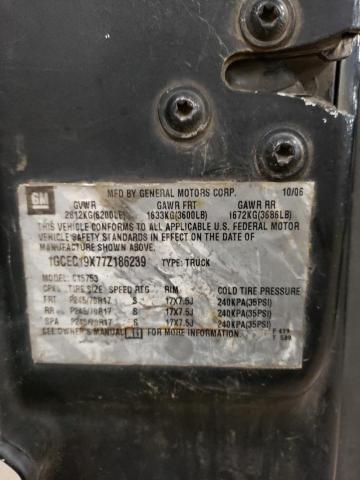 1GCEC19X77Z186239 - 2007 CHEVROLET SILVERADO C1500 CLASSIC BLACK photo 12