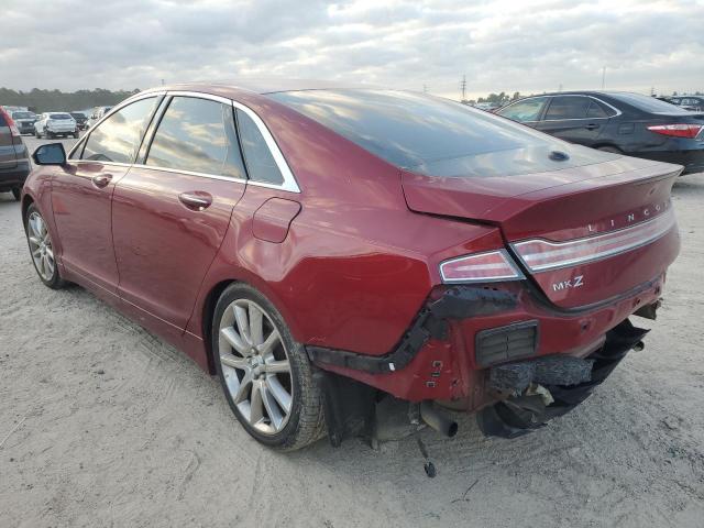 3LN6L2G94GR600916 - 2016 LINCOLN MKZ RED photo 2