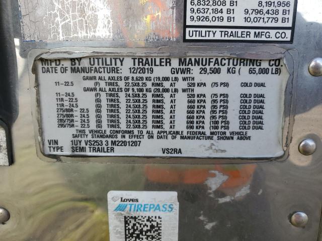 1UYVS2533M2201207 - 2021 UTILITY TRAILER WHITE photo 10