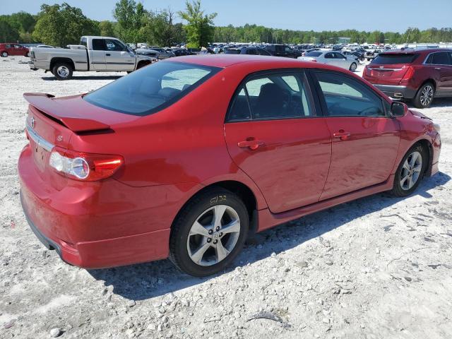 2T1BU4EE3BC642777 - 2011 TOYOTA CAROLLA BASE RED photo 3