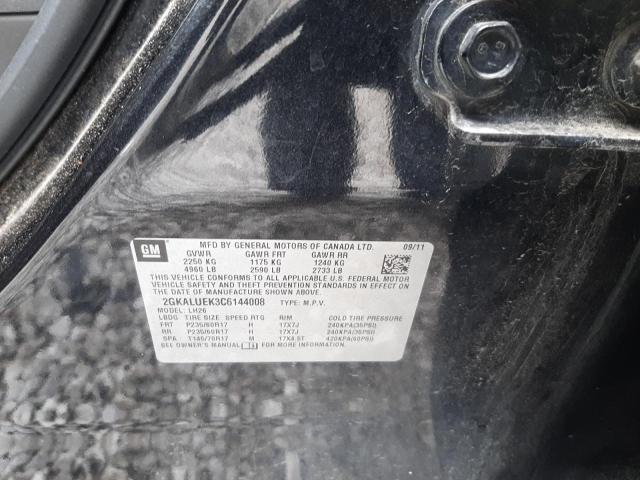 2GKALUEK3C6144008 - 2012 GMC TERRAIN SLT BLACK photo 13