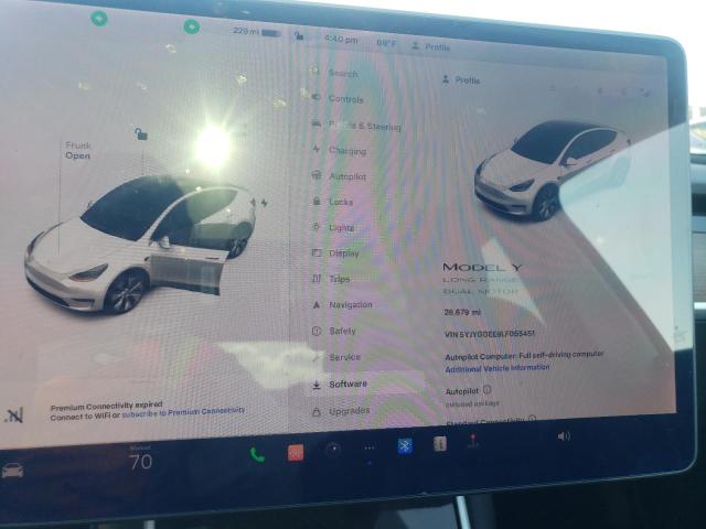 5YJYGDEE9LF055451 - 2020 TESLA MODEL Y WHITE photo 9