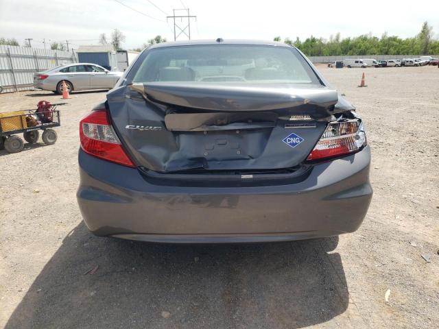 19XFB5F53CE003023 - 2012 HONDA CIVIC NATURAL GAS GRAY photo 6