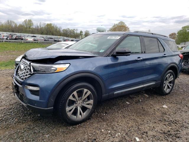 1FM5K8HC0LGB37685 - 2020 FORD EXPLORER PLATINUM BLUE photo 1