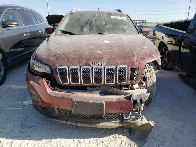 1C4PJLCB3KD160833 - 2019 JEEP CHEROKEE LATITUDE BURGUNDY photo 5