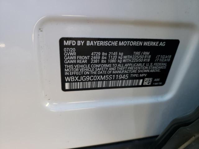 WBXJG9C0XM5S11945 - 2021 BMW X1 XDRIVE28I WHITE photo 13