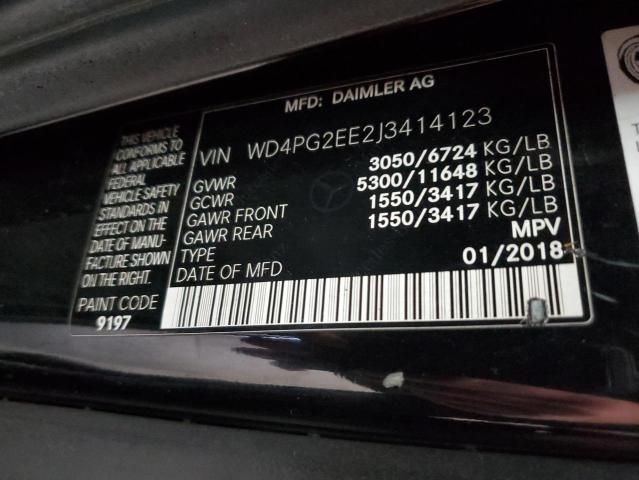 WD4PG2EE2J3414123 - 2018 MERCEDES-BENZ METRIS BLACK photo 13