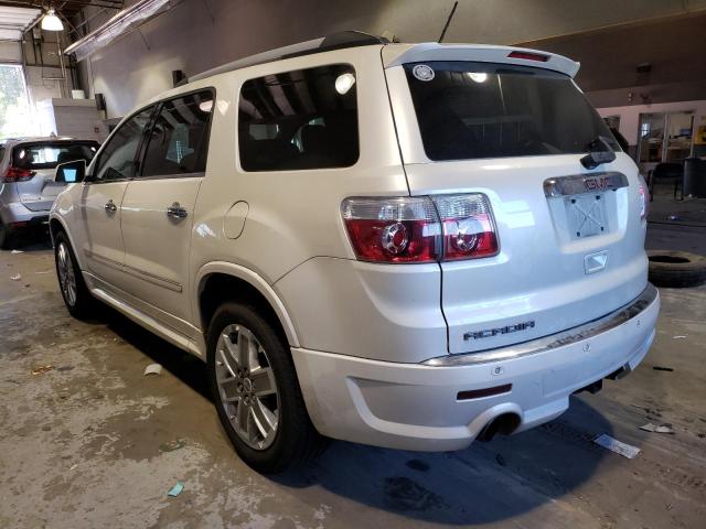 1GKKRTED3BJ284561 - 2011 GMC ACADIA DENALI WHITE photo 2