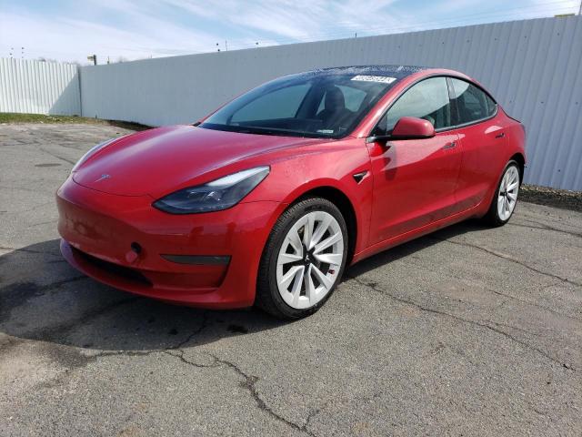 5YJ3E1EA1NF286519 - 2022 TESLA MODEL 3 RED photo 1