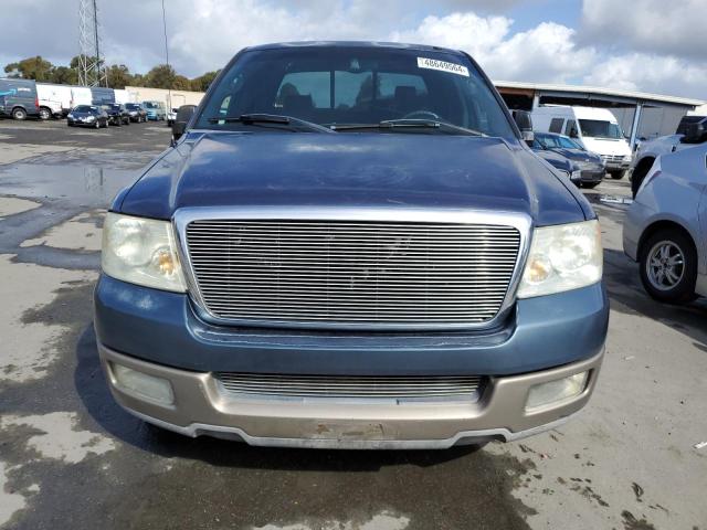 1FTPW12545KC18353 - 2005 FORD F150 SUPERCREW BLUE photo 5