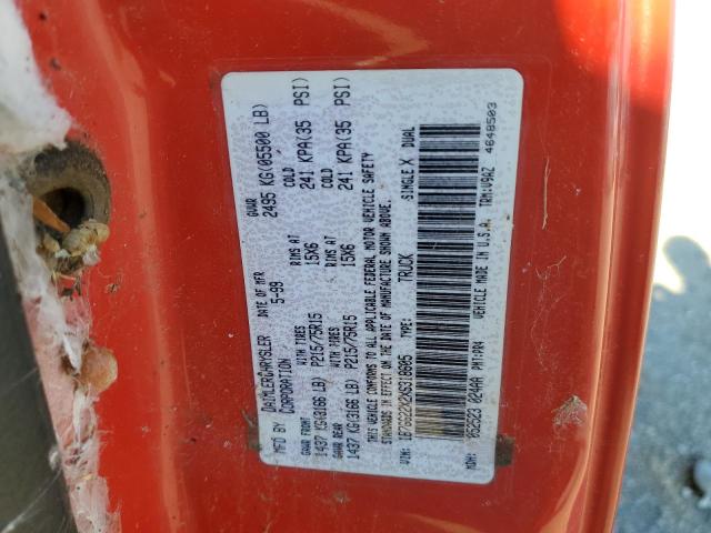 1B7GG22X2XS318605 - 1999 DODGE DAKOTA RED photo 12