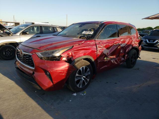 5TDGZRAH0NS549117 - 2022 TOYOTA HIGHLANDER XLE RED photo 1