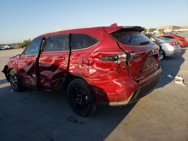 5TDGZRAH0NS549117 - 2022 TOYOTA HIGHLANDER XLE RED photo 2